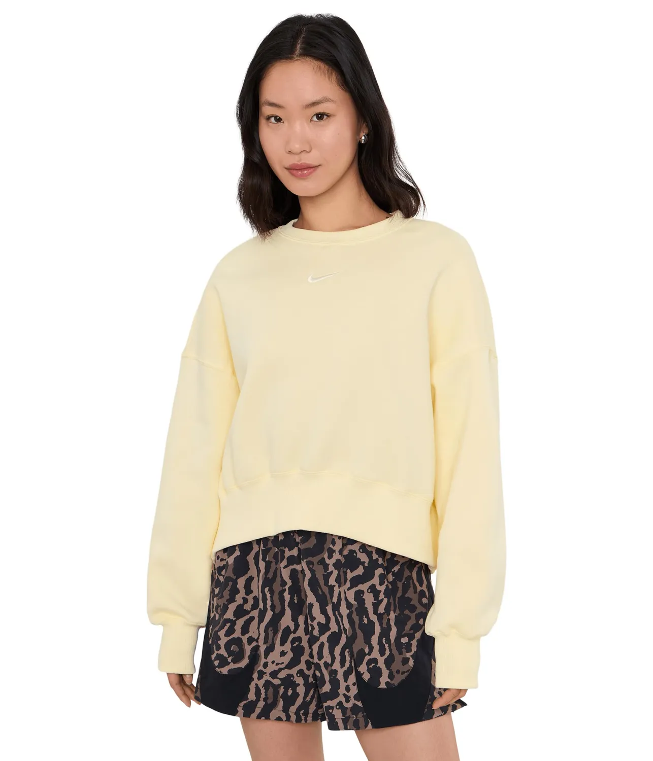Nike Phoenix Fleece felpa donna oversize in cotone