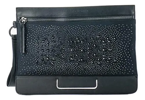 Alexander Smith Pochette pelle con strass 32 cm