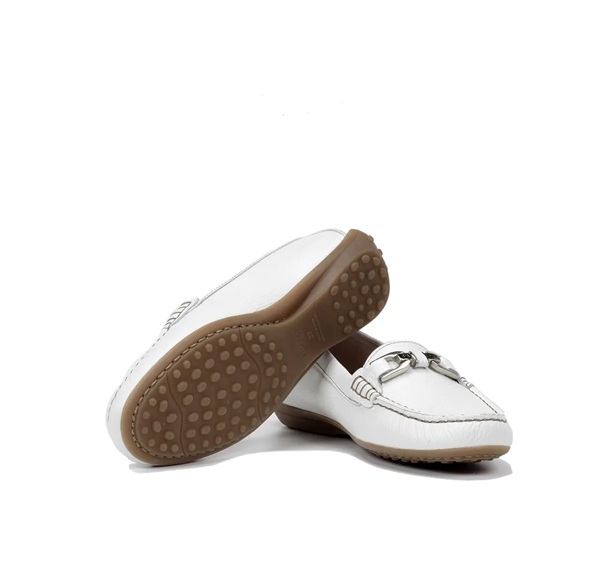 Fluchos Bruni F0804 mocassino donna bianco pelle