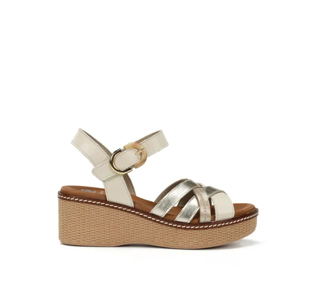 Fluchos Dorking Nido D9639 sandali donna taupe zeppa