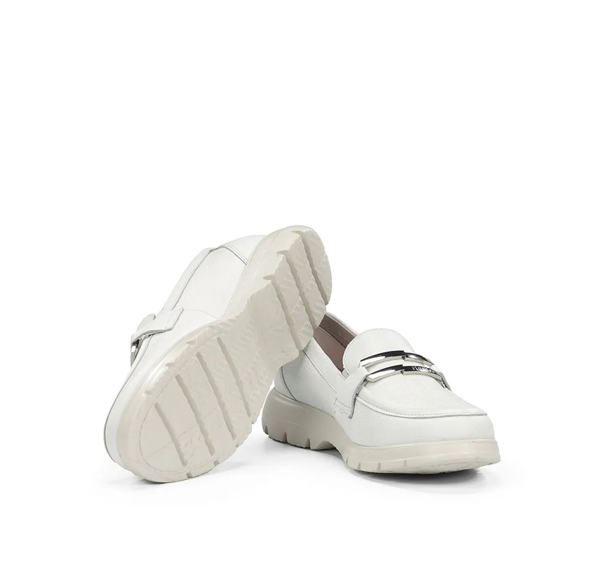 Fluchos Gladis F2201 mocassini donna bianco morbidi
