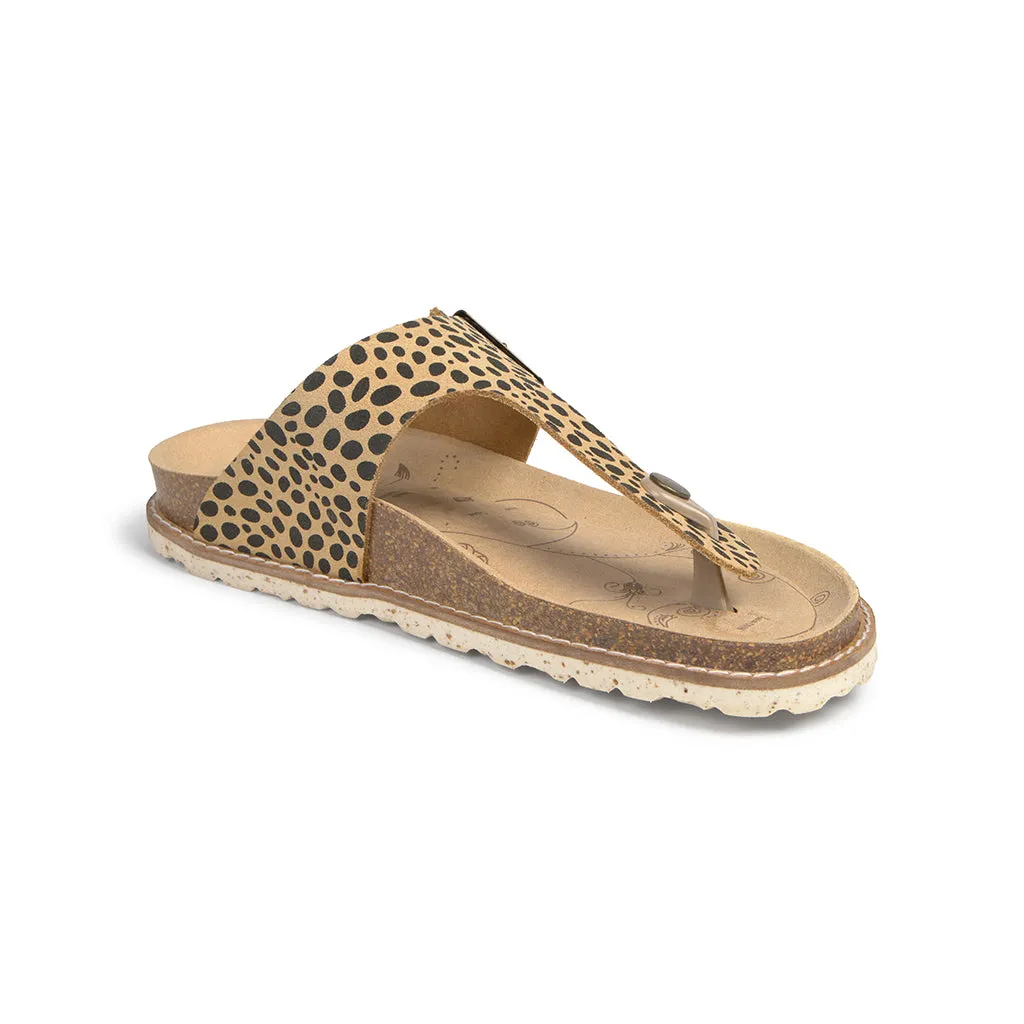 Suecos Viky Jaguar sandali bassi animalier