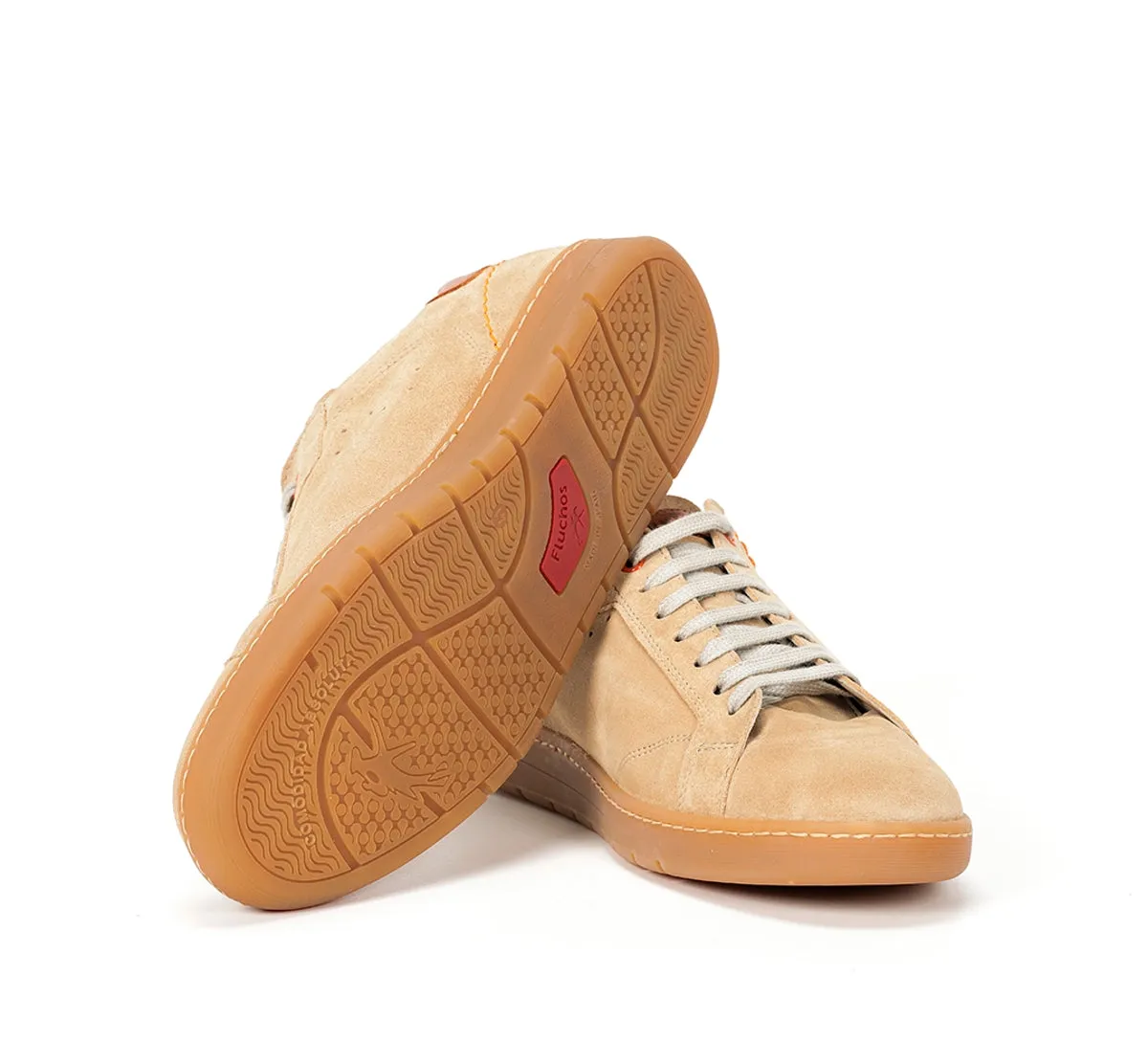 Fluchos Leo F1727 Sneakers Uomo Taupe Suola Caramello