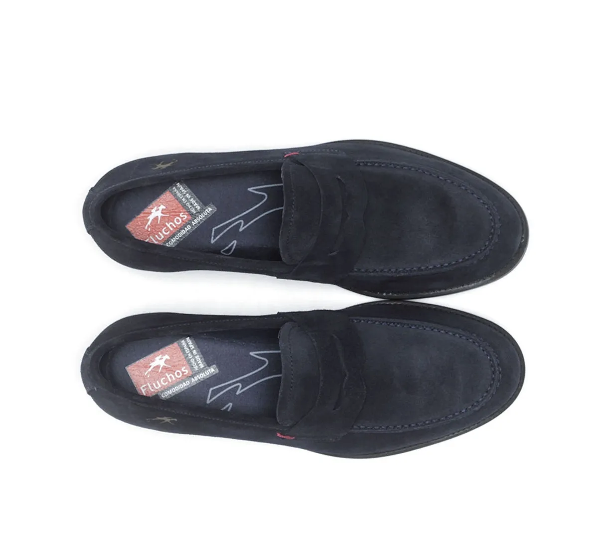 Fluchos Henri F0824 mocassino blu pelle uomo