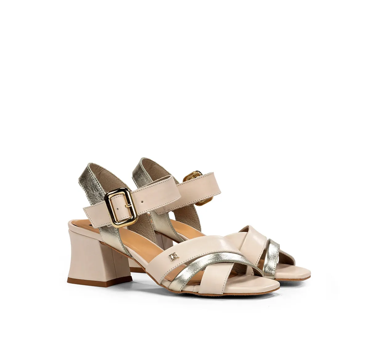 Dorking Larus D9461 sandali donna taupe tacco quadrato