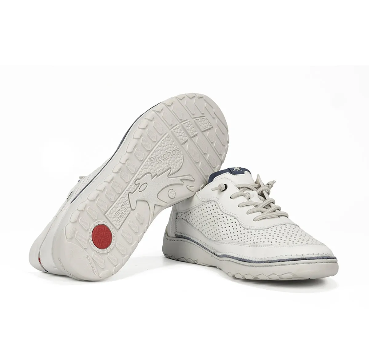 Fluchos Lenox F2219 sneaker uomo bianco pianta larga