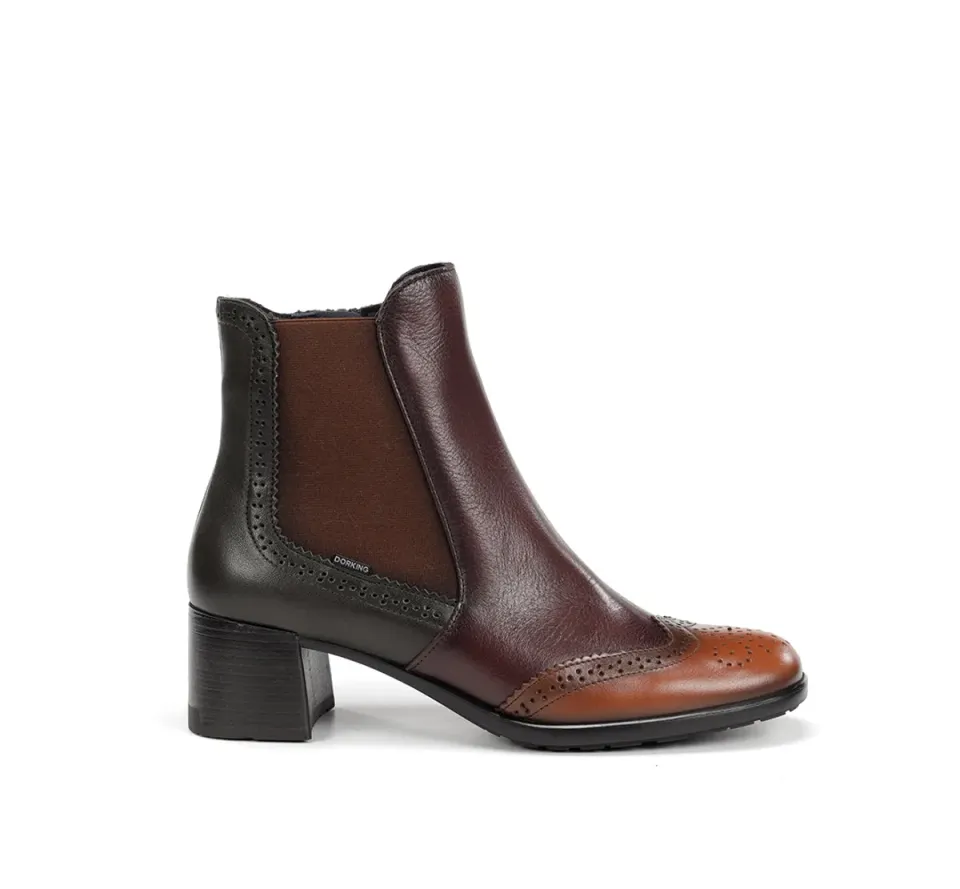 Fluchos IKIA D9368 stivaletti donna marroni fibbie