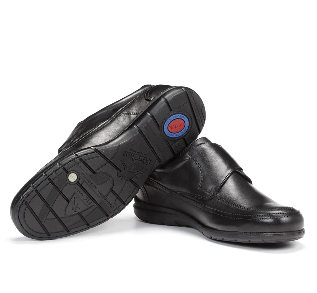 Fluchos Luca 8782 scarpe uomo nere in pelle