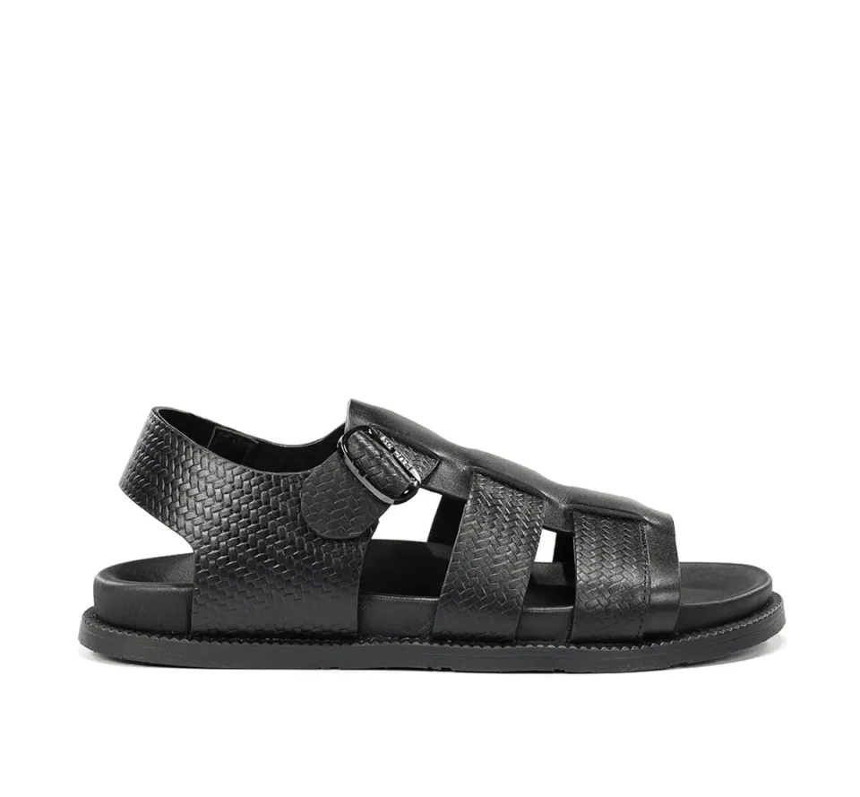 Fluchos Bari F2449 sandalo uomo nero pelle