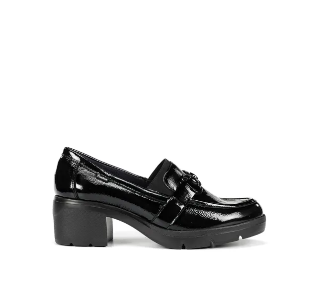 Fluchos Fugaz F2111 mocassino donna nero suola track