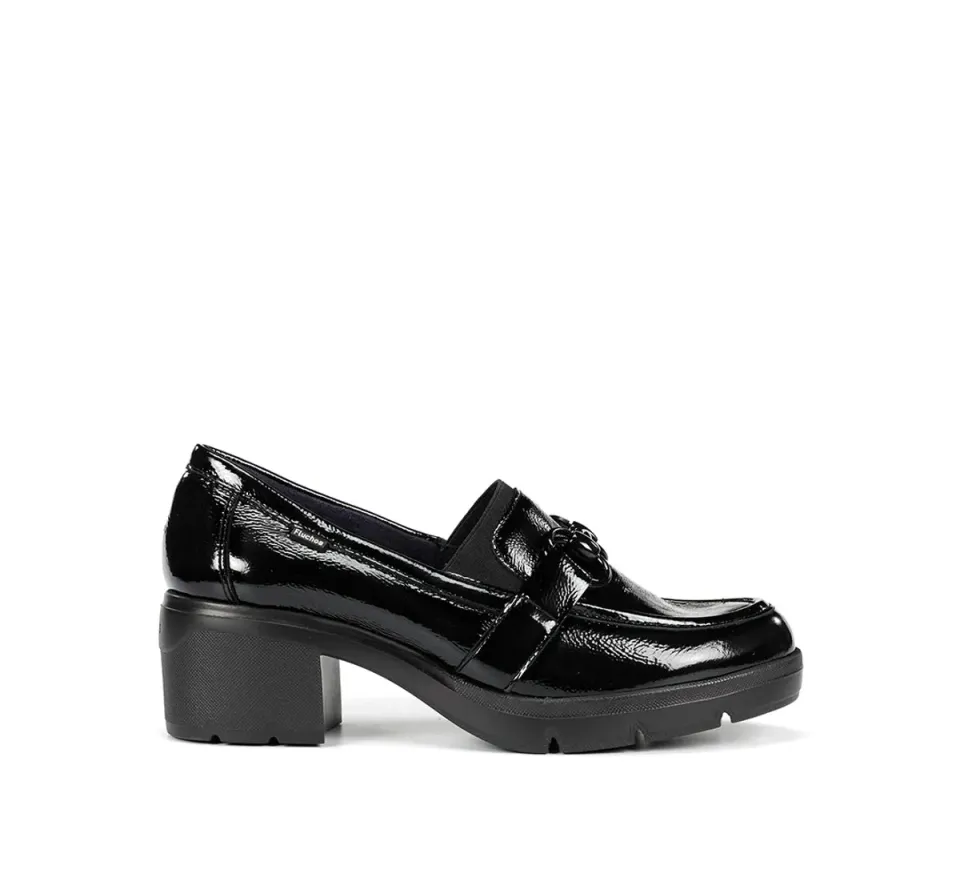 Fluchos Fugaz F2111 mocassino donna nero suola track