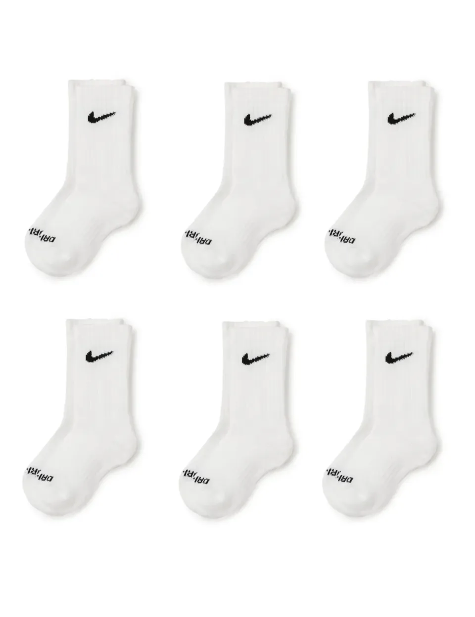 Nike Everyday Cushion Calzini Bambini 6 Paia Bianchi