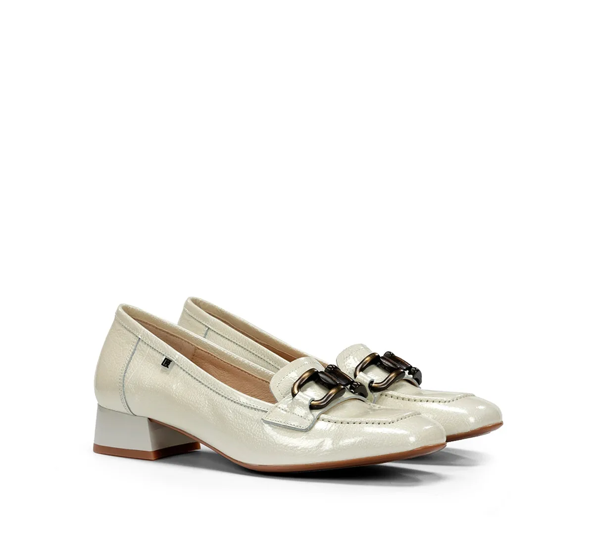 Fluchos Gia D9303 mocassini donna taupe tacco