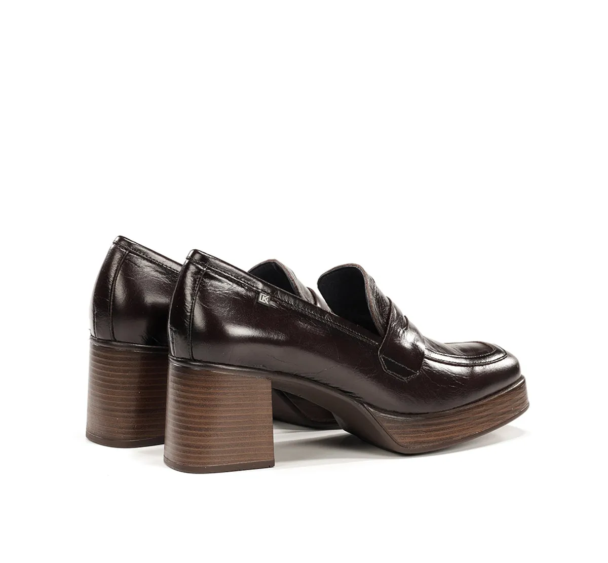 Fluchos Cristel D9334 mocassini donna marroni platform