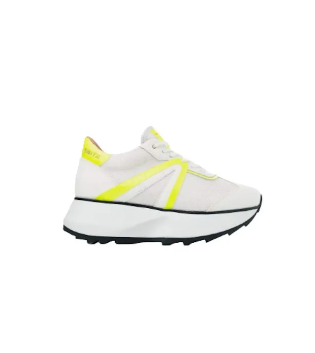 Alexander Smith Chelsea sneakers donna white fluo yellow plateau