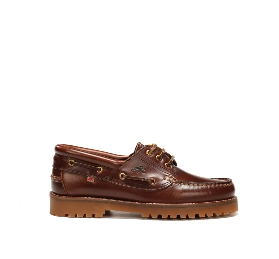 Fluchos Scott F0053 scarpa da barca donna marrone