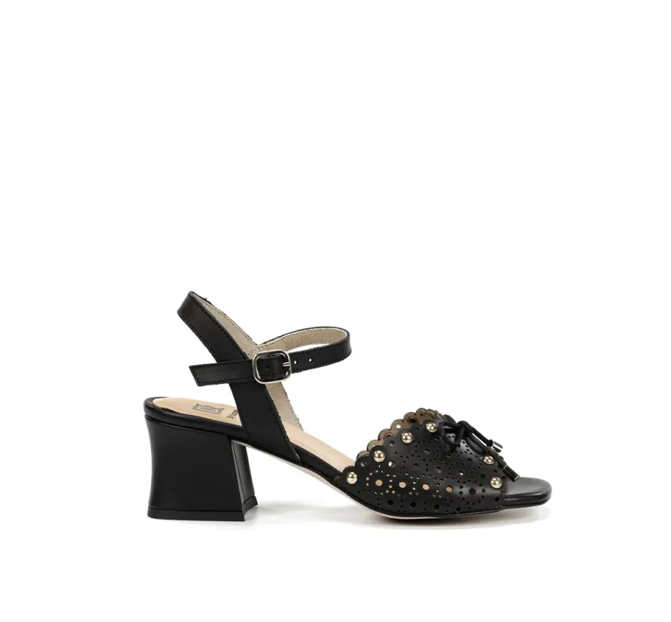 Fluchos LARUS D9457 sandali donna neri tacco largo