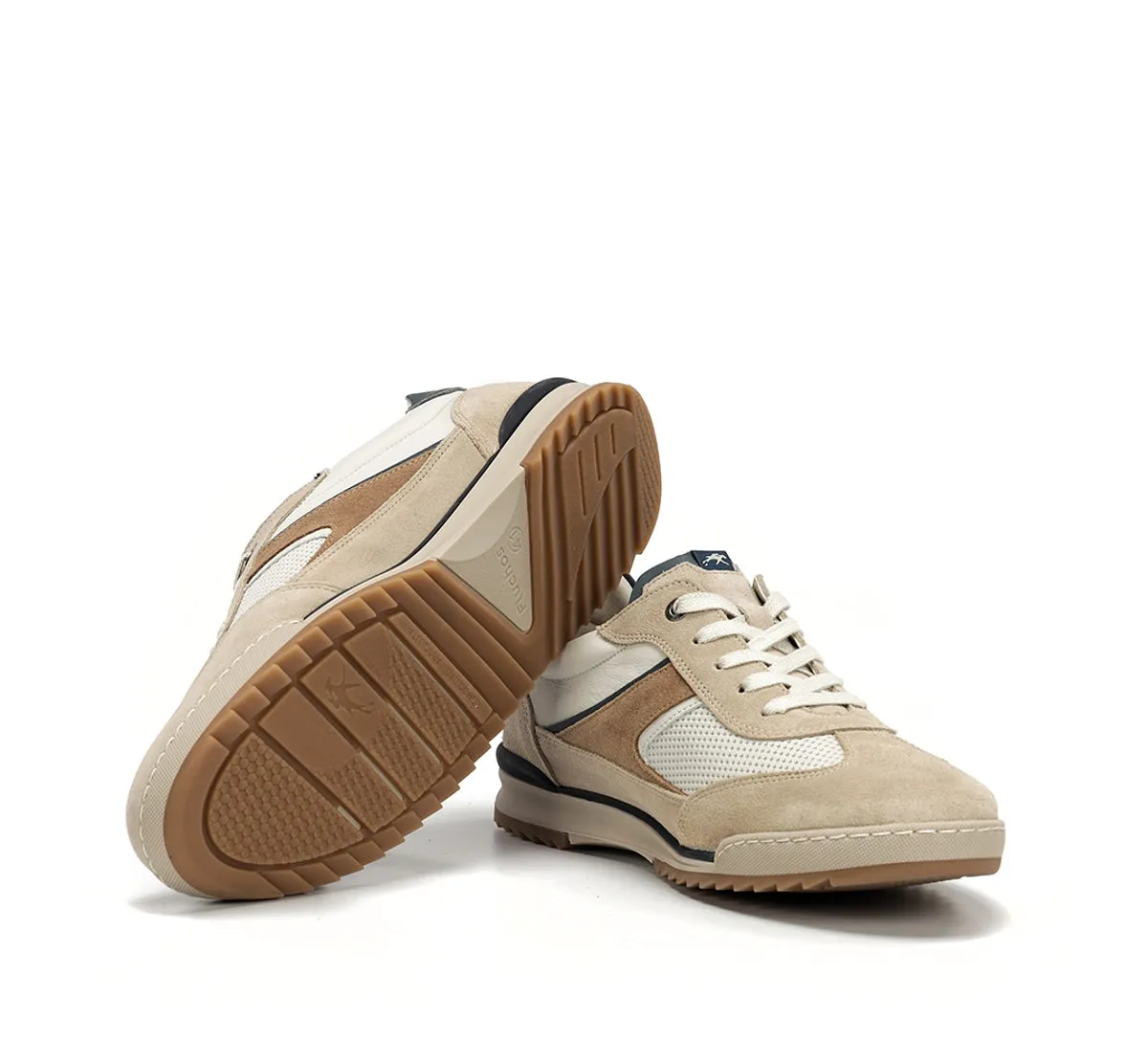 Fluchos Elder F2184 Sneakers Uomo Beige Vestibilità Ampia
