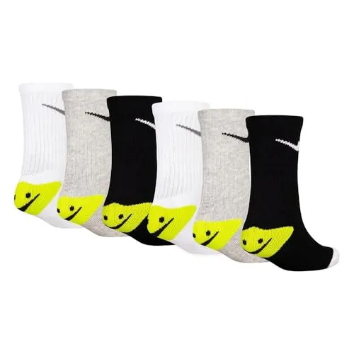Nike Smiley Crew calzini bambino 6 paia 5-7 anni
