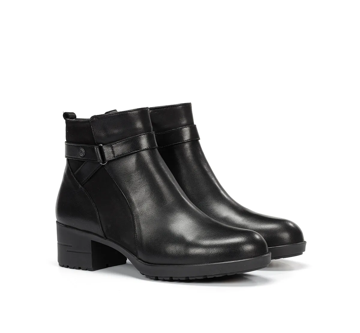 Fluchos Aliss F1368 tronchetti donna neri pelle