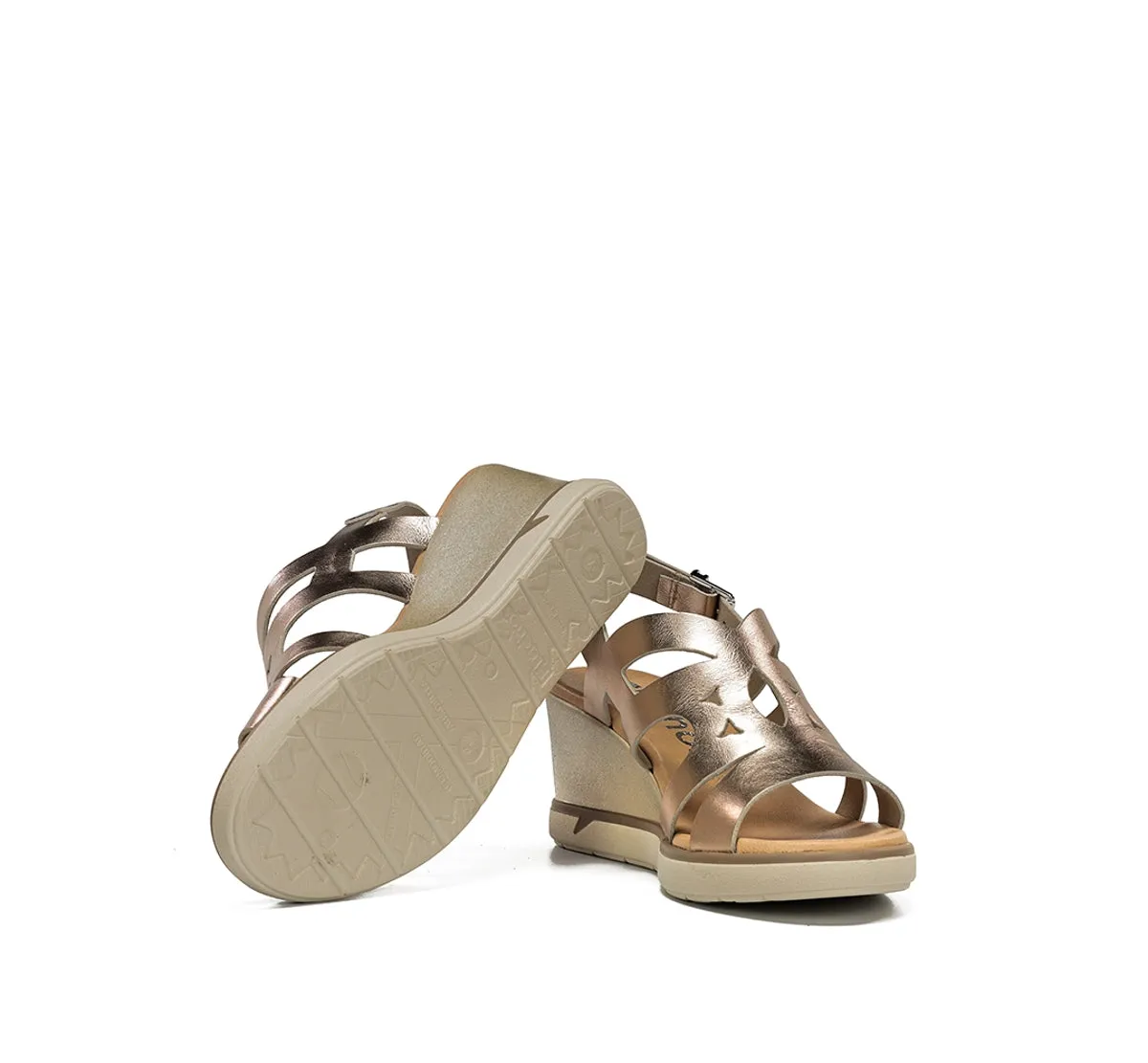 Fluchos Smash F1974 sandali donna zeppa oro