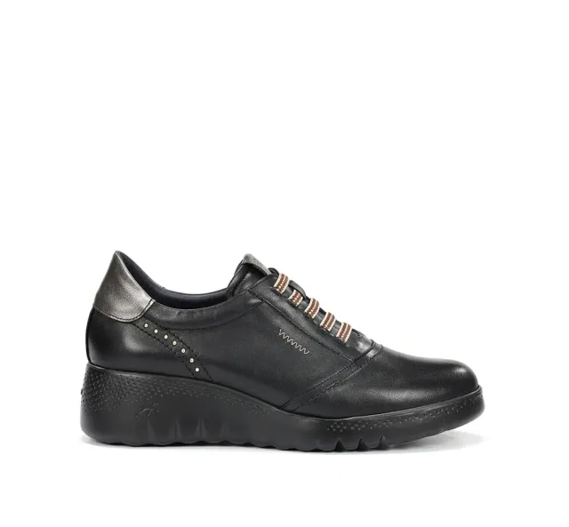 Fluchos Live F2096 Sneaker Donna Nero con Zeppa