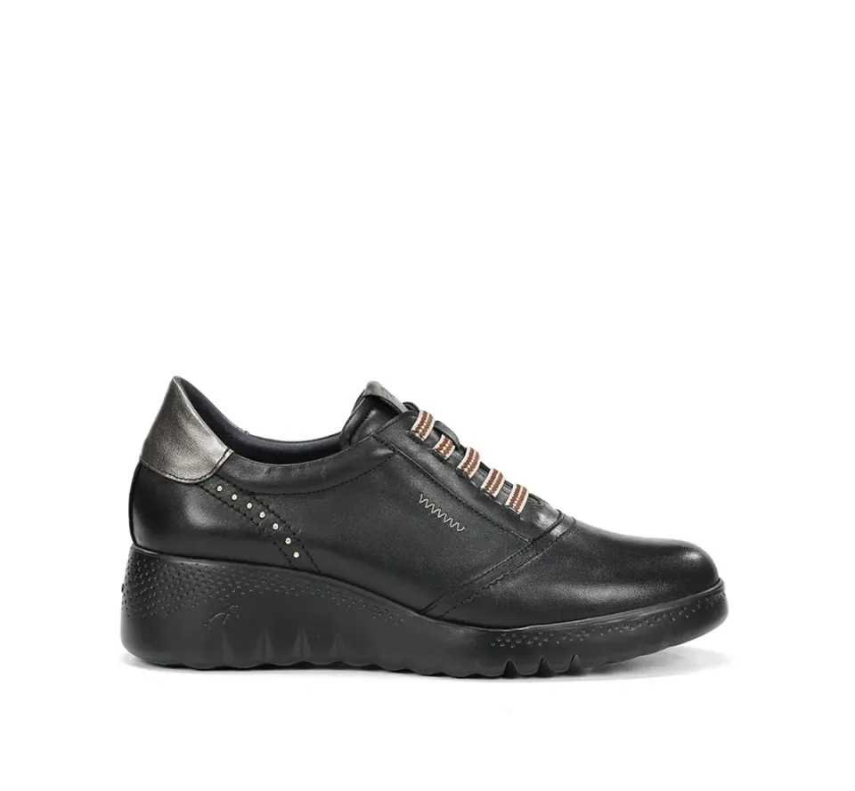 Fluchos Live F2096 Sneaker Donna Nero con Zeppa