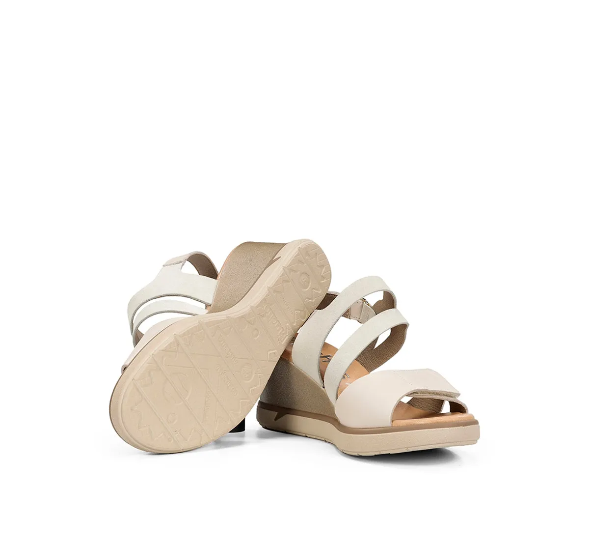 Fluchos Smash F2169 sandali zeppa taupe donna