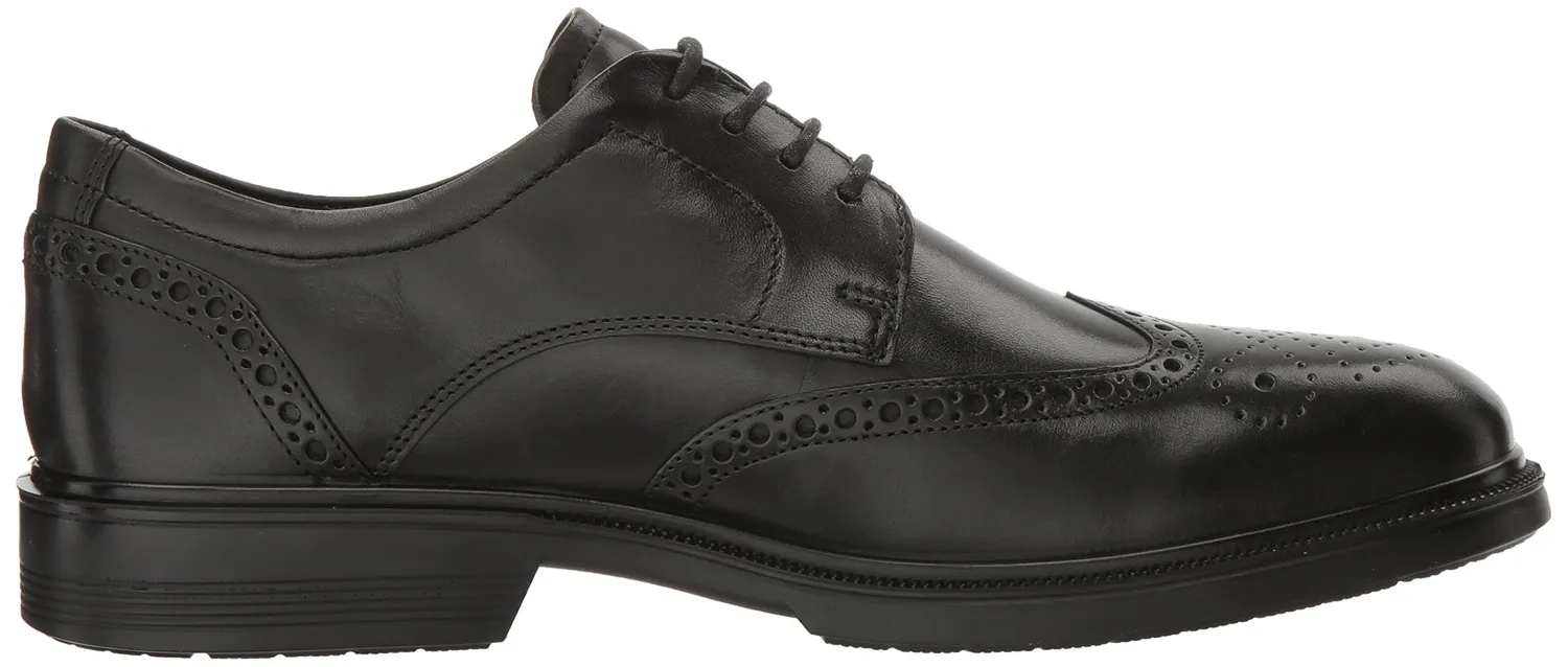 Ecco Lisbon scarpe oxford uomo nere pelle 45