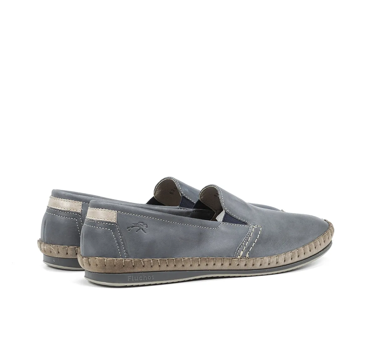 Fluchos Bahamas 8264 mocassino uomo blu senza lacci