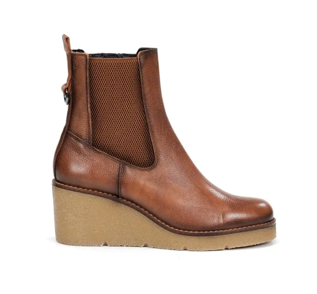 Dorking Lalie D9191 tronchetti donna marroni zeppa