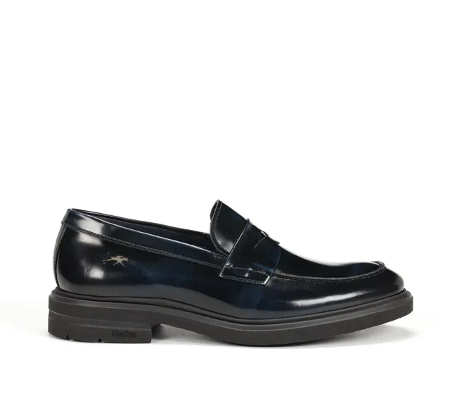 Fluchos Belgas F0633 mocassini uomo blu pelle