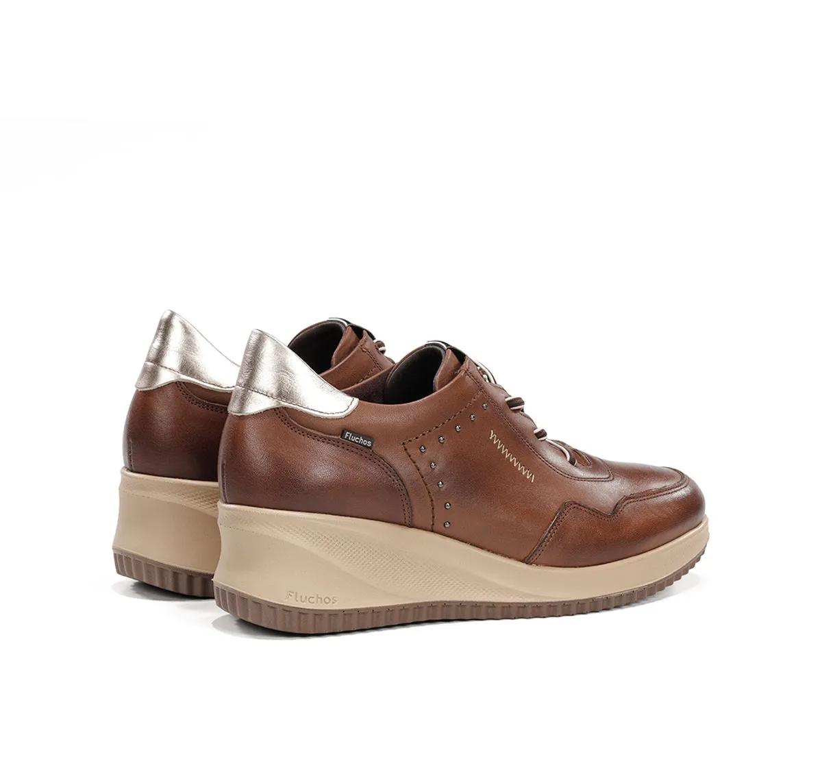 Fluchos Novax F2545 sneakers donna marroni zeppa