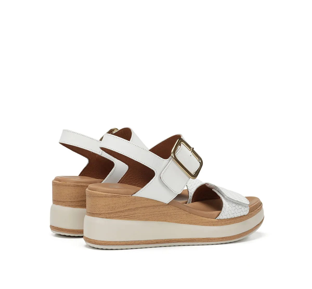 Fluchos Prince D9642 sandalo donna bianco con zeppa