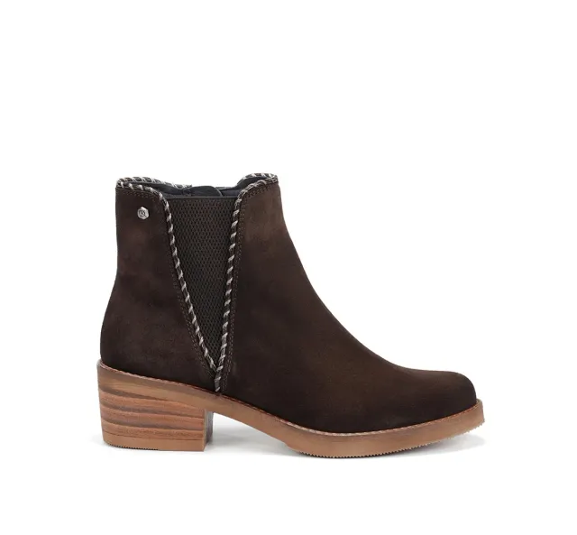 Fluchos Layla D9545 tronchetto donna marrone tacco basso