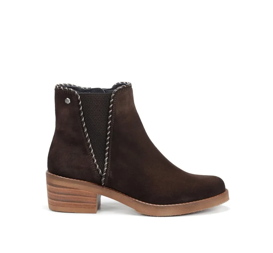 Fluchos Layla D9545 tronchetto donna marrone tacco basso