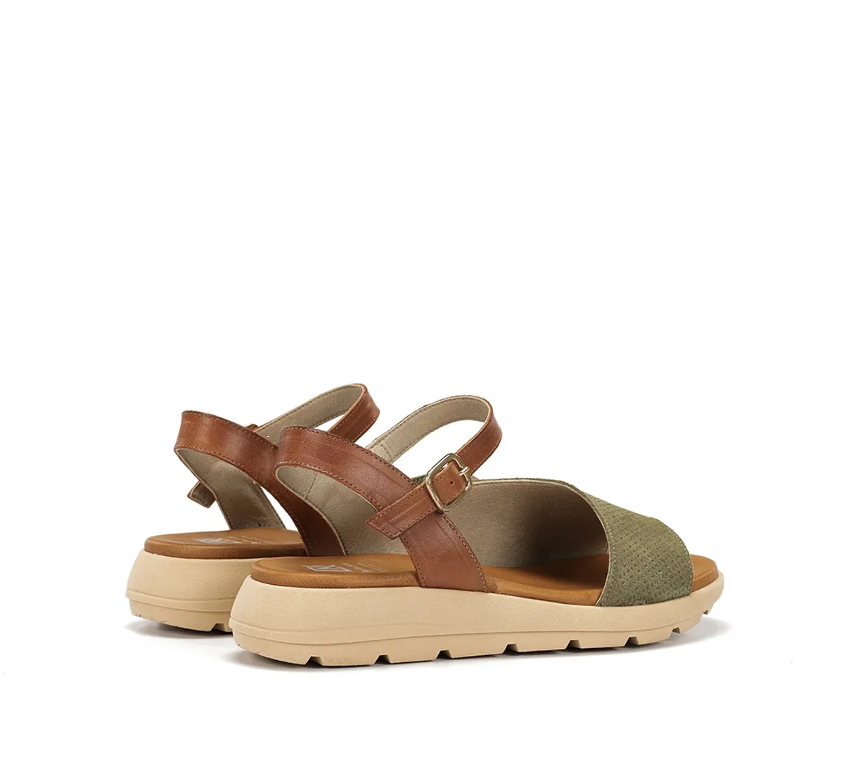 Dorking Gandia D9464 sandali donna verde fibbia leggeri