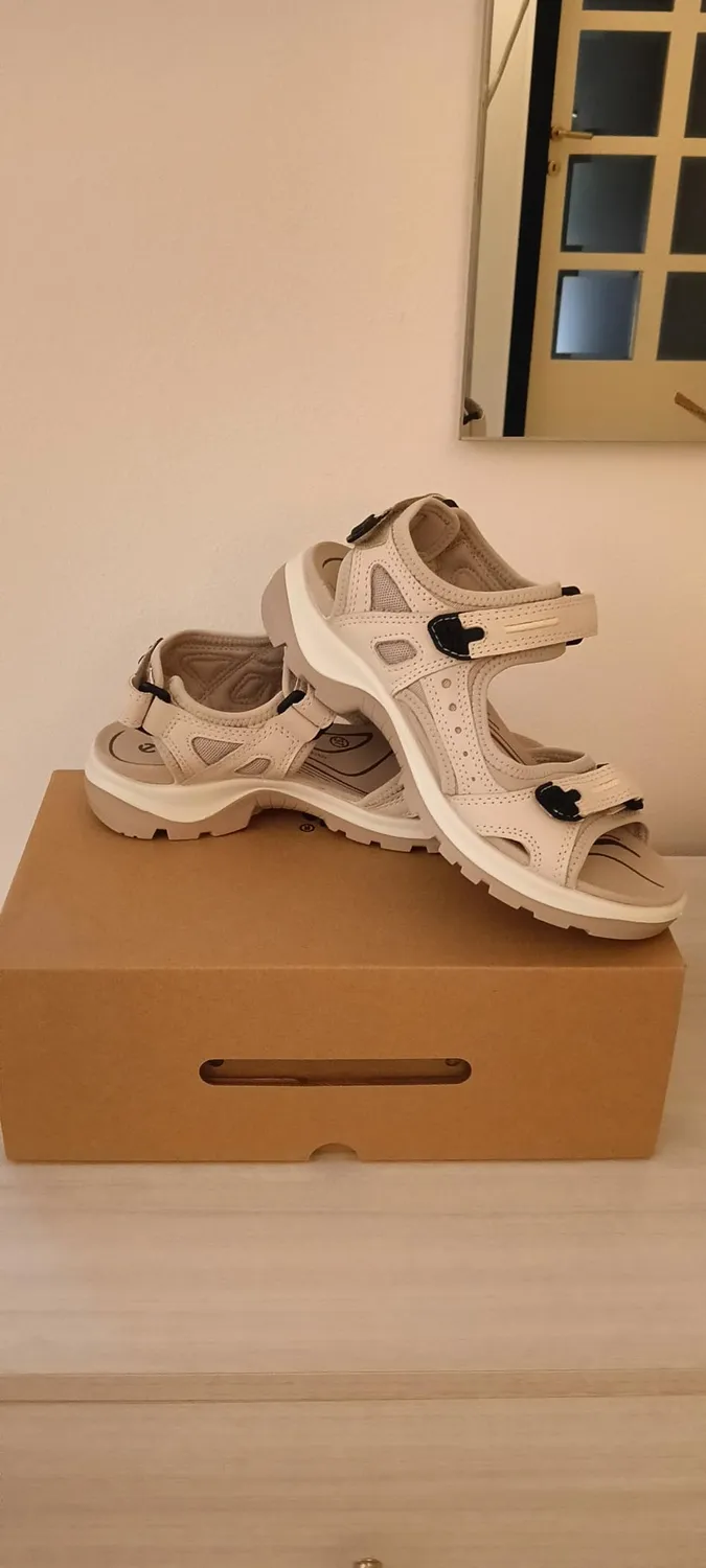 Ecco Offroad Yucatan sandali donna beige sostegno