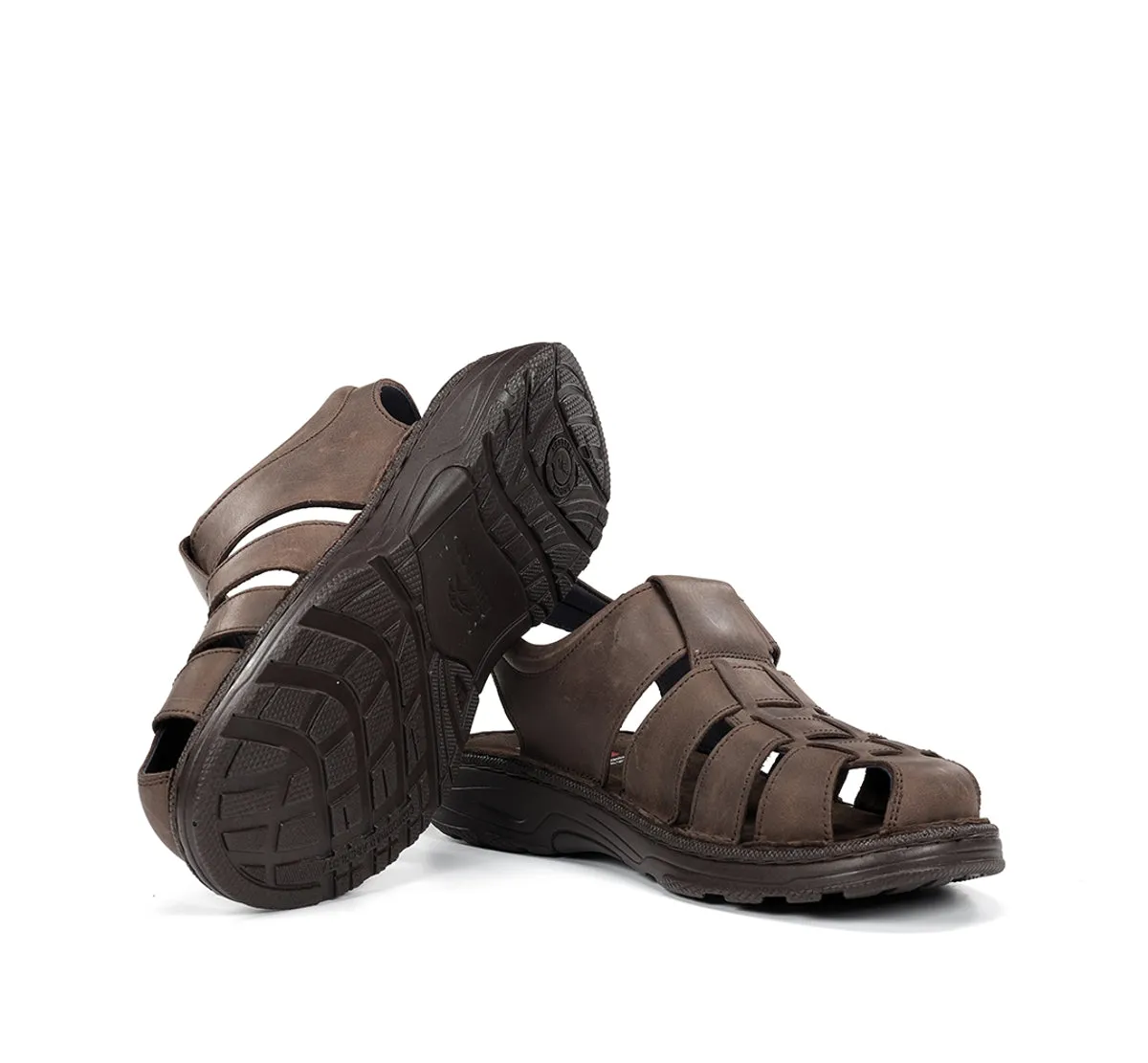 Fluchos Azores F2198 sandali uomo marroni con velcro
