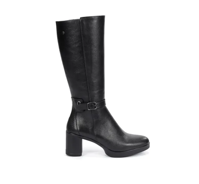 Dorking Elite D9420 stivali donna neri tacco plateau