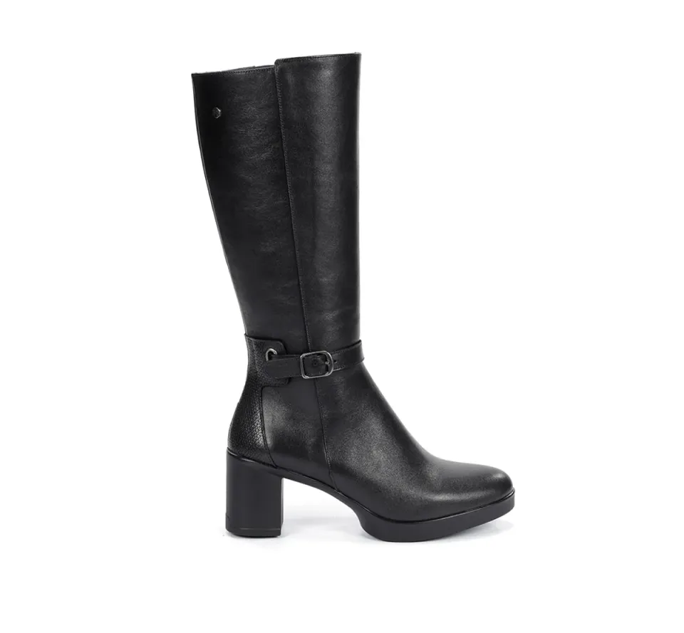 Dorking Elite D9420 stivali donna neri tacco plateau