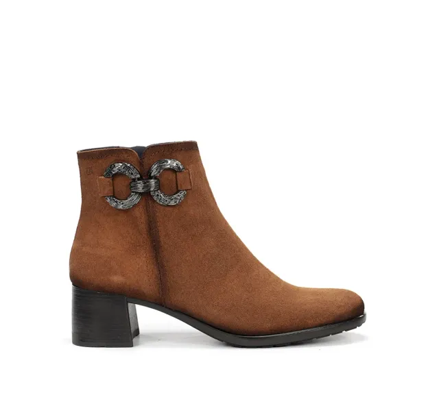 Fluchos Ikia D9200 Tronchetti Donna Marrone con Fibbia