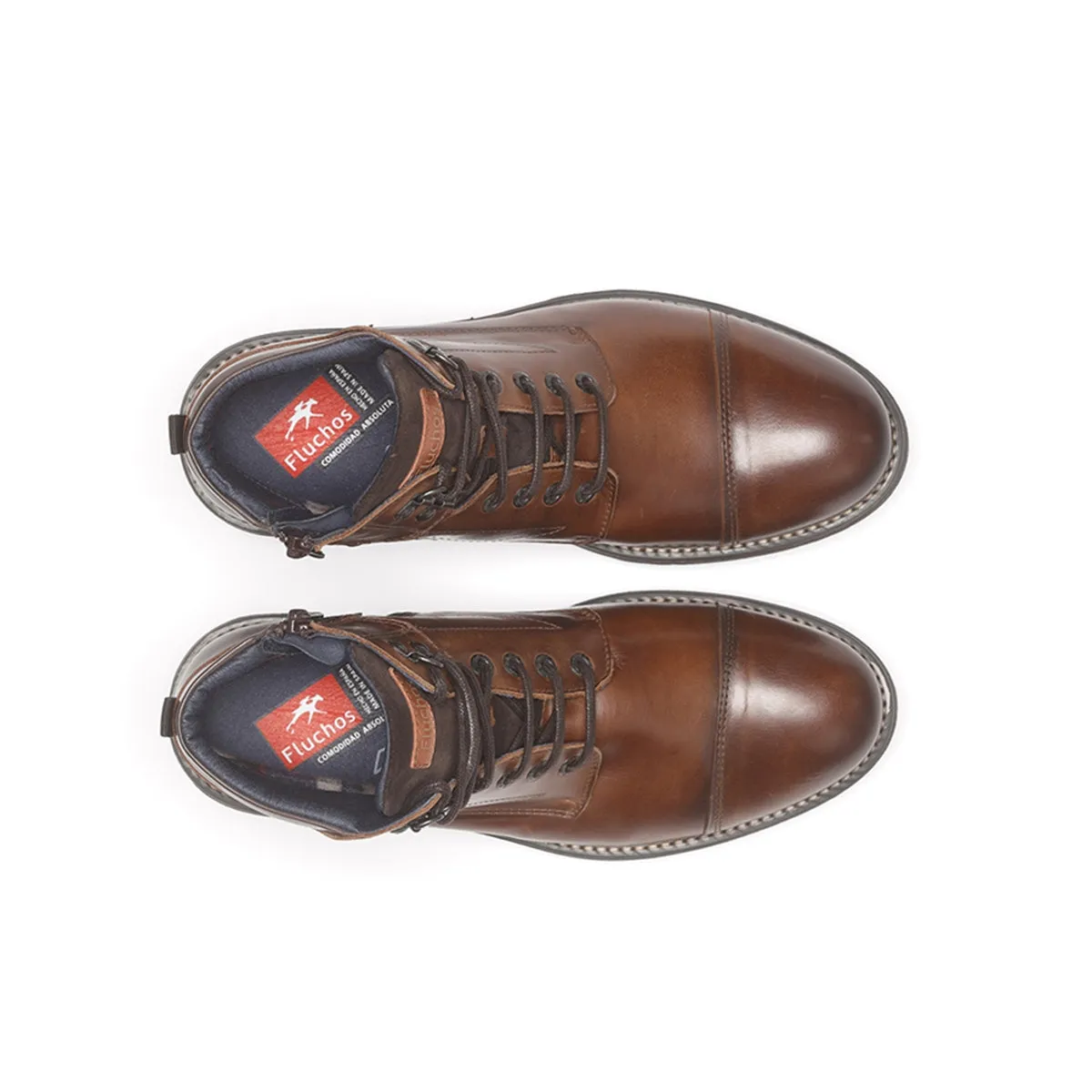 Fluchos Terry F1342 stivali marroni classici uomo