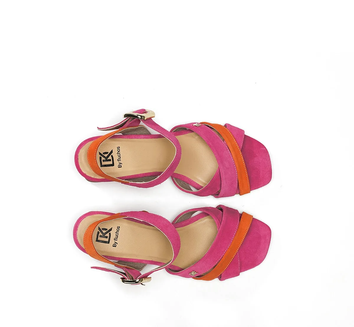 Fluchos Larus D9461 Sandalo Rosa Tacco Quadrato
