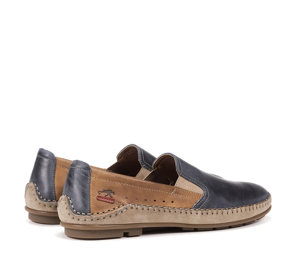 Fluchos Dorian F1178 mocassino uomo blu pelle