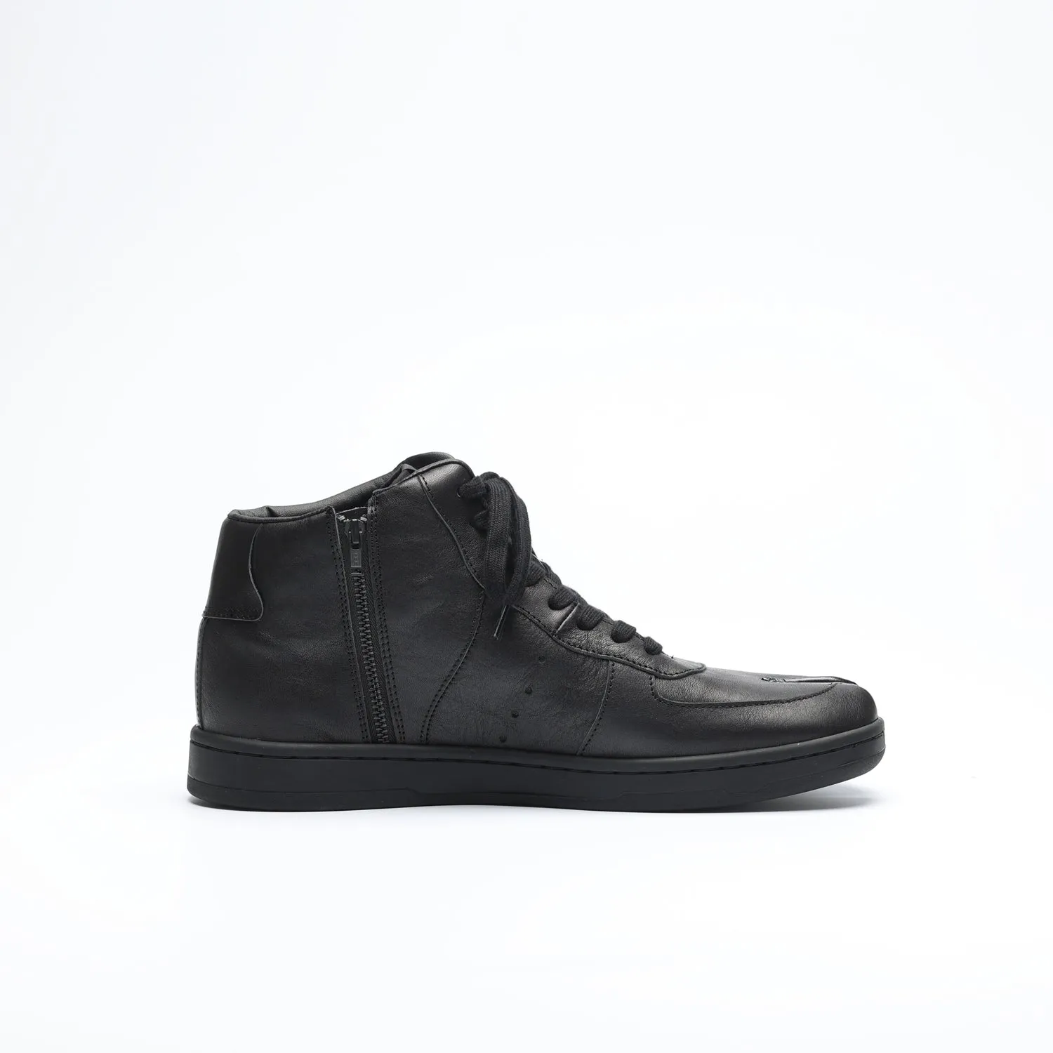Tabito Leap Trainer tabito57 sneakers nere zip pelle