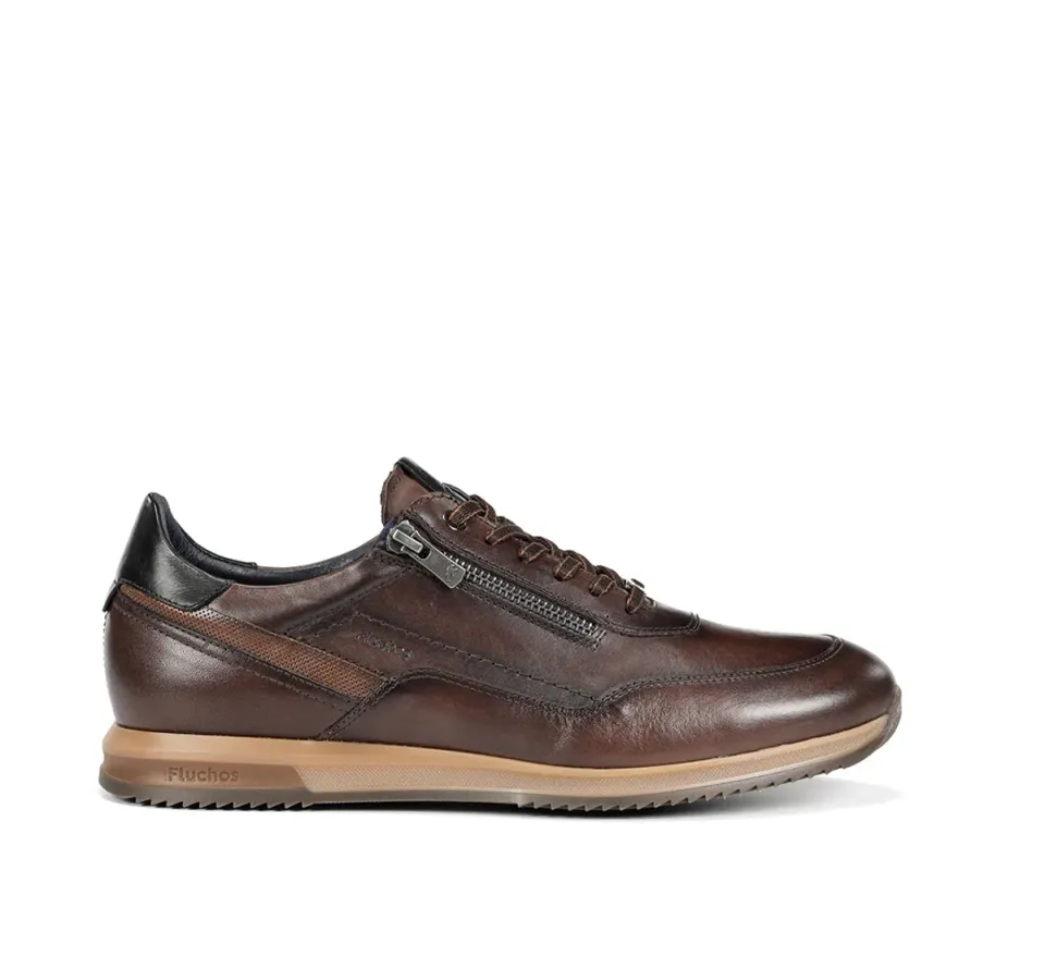 Fluchos Samir F2264 sneakers uomo marroni pelle