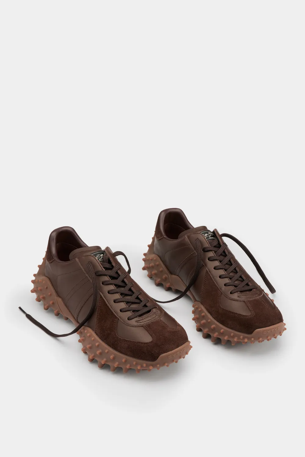 Eytys Aria sneakers pelle espresso suola spike