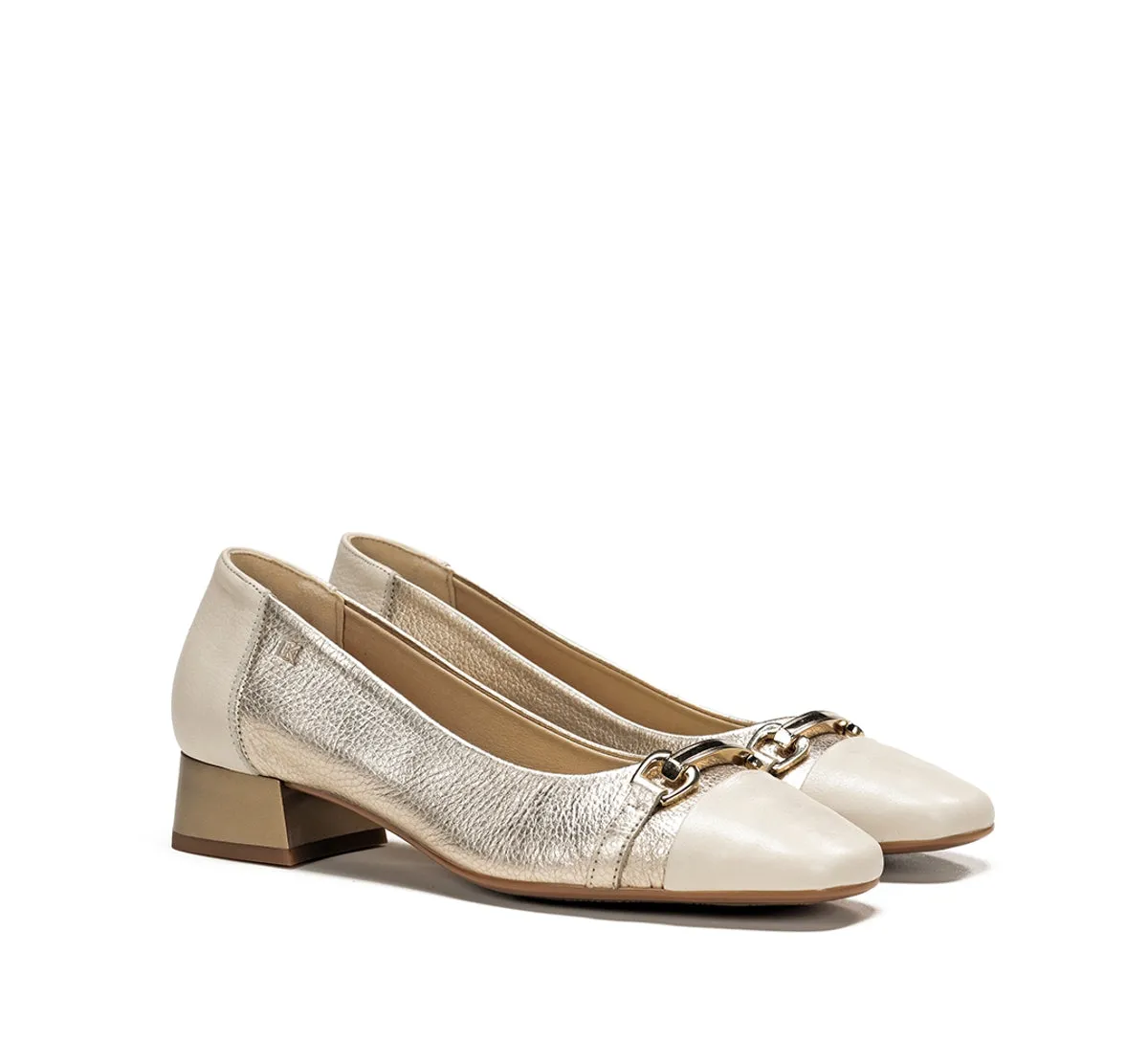 Fluchos Dorking Gia D9304 mocassini donna oro tacco