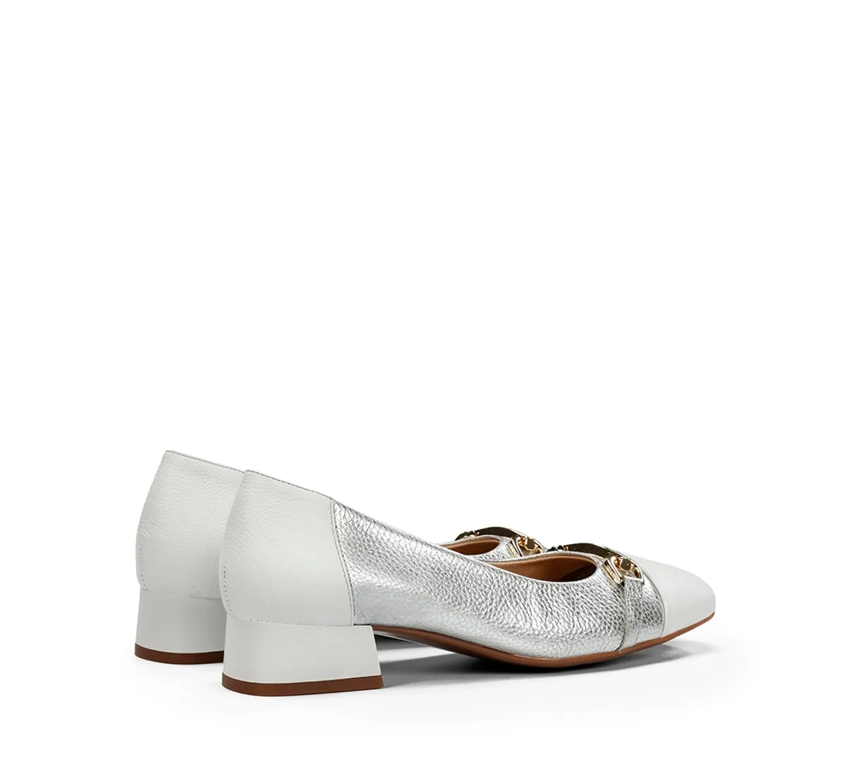 Fluchos Gia D9304 mocassini argento donna tacco